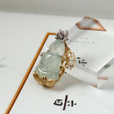Icy A-Grade Natural Jadeite Goddess Of Mercy (Guan Yin) Pendant No.172818