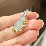 Icy A-Grade Natural Jadeite Goddess Of Mercy (Guan Yin) Pendant No.172818