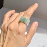 17.1mm A-Grade Natural Tri-Colour Jadeite Archer Ring Band No. 161912