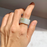 17.1mm A-Grade Natural Tri-Colour Jadeite Archer Ring Band No. 161912