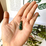 A-Grade Bluish Green Jadeite Pea Pod Pendant No.172279
