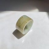 17.1mm A-Grade Natural Tri-Colour Jadeite Archer Ring Band No. 161454