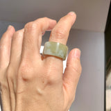 17.1mm A-Grade Natural Tri-Colour Jadeite Archer Ring Band No. 161454