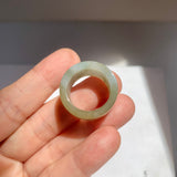 17.1mm A-Grade Natural Tri-Colour Jadeite Archer Ring Band No. 161454