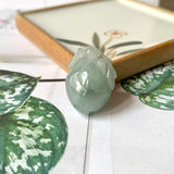 A-Grade Light Bluish Green Jadeite Peach Pendant No.172281