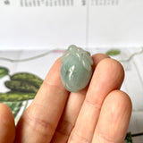 A-Grade Light Bluish Green Jadeite Peach Pendant No.172281