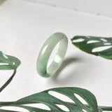 19.2mm A-Grade Natural Floral Jadeite Ring Band No.161971