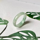 19.2mm A-Grade Natural Floral Jadeite Ring Band No.161971