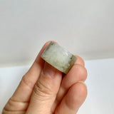 17.2mm A-Grade Natural Yellowish Green White Jadeite Archer Ring Band No. 161922