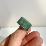 17.2mm A-Grade Natural Bluish Green Jadeite Archer Ring Band No. 161929
