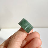 17.2mm A-Grade Natural Bluish Green Jadeite Archer Ring Band No. 161929