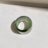 17.2mm A-Grade Natural Tri-Colour Jadeite Archer Ring Band No. 161933