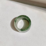 17.2mm A-Grade Natural Tri-Colour Jadeite Archer Ring Band No. 161933