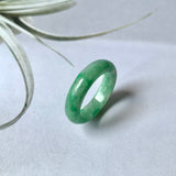18.1mm A-Grade Natural Imperial Green Jadeite Abacus Ring Band No.162352