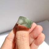 17.2mm A-Grade Natural Tri-Colour Jadeite Archer Ring Band No. 161933