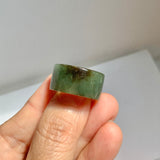 17.2mm A-Grade Natural Tri-Colour Jadeite Archer Ring Band No. 161933