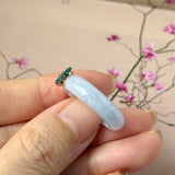16.8mm A-Grade Natural Jadeite Joseon Dynasty Ring (Cherry Blossom) No.162555
