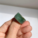 17mm A-Grade Natural Bluish Green Jadeite Archer Ring Band No. 161439
