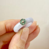 18.1mm A-Grade Natural Jadeite Joseon Dynasty Ring (Cherry Blossom) No.162556
