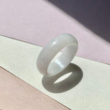 19.1mm A-Grade Natural Light Lavender Jadeite Ring Band No.161784