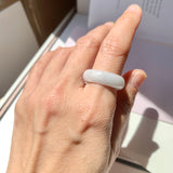 19.1mm A-Grade Natural Light Lavender Jadeite Ring Band No.161784