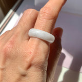 19.1mm A-Grade Natural Light Lavender Jadeite Ring Band No.161784