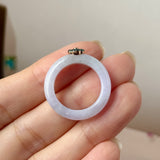 17mm A-Grade Natural Jadeite Joseon Dynasty Ring (Cherry Blossom) No.162557