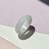 19.1mm A-Grade Natural Light Lavender Green Jadeite Ring Band No.161786