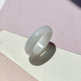 19.1mm A-Grade Natural Light Lavender Green Jadeite Ring Band No.161786
