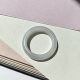 19.1mm A-Grade Natural Light Lavender Green Jadeite Ring Band No.161786