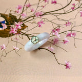 18.1mm A-Grade Natural Jadeite Joseon Dynasty Ring (Cherry Blossom) No.162558