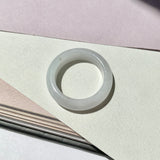 19.1mm A-Grade Natural Light Lavender Green Jadeite Ring Band No.161786