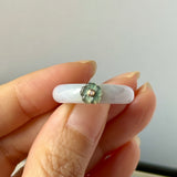 18.1mm A-Grade Natural Jadeite Joseon Dynasty Ring (Cherry Blossom) No.162558