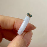 18.1mm A-Grade Natural Jadeite Joseon Dynasty Ring (Cherry Blossom) No.162558