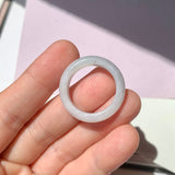 19.1mm A-Grade Natural Light Lavender Green Jadeite Ring Band No.161786