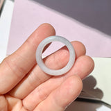 19.1mm A-Grade Natural Light Lavender Green Jadeite Ring Band No.161786