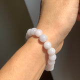 8.8mm A-Grade Natural Lilac Jadeite Beaded Bracelet No. 220564