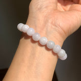 8.8mm A-Grade Natural Lilac Jadeite Beaded Bracelet No. 220564