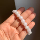 8.8mm A-Grade Natural Lilac Jadeite Beaded Bracelet No. 220564
