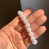 8.8mm A-Grade Natural Lilac Jadeite Beaded Bracelet No. 220564