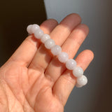8.8mm A-Grade Natural Lilac Jadeite Beaded Bracelet No. 220564