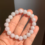 8.8mm A-Grade Natural Lilac Jadeite Beaded Bracelet No. 220564