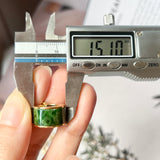 A-Grade Imperial Green Jadeite Gold Rim Barrel No.172183