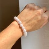 8.8mm A-Grade Natural Lilac Jadeite Beaded Bracelet No. 220563