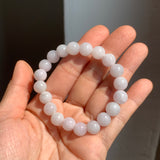 8.8mm A-Grade Natural Lilac Jadeite Beaded Bracelet No. 220563
