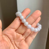 8.8mm A-Grade Natural Lilac Jadeite Beaded Bracelet No. 220563