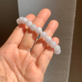 8.8mm A-Grade Natural Lilac Jadeite Beaded Bracelet No. 220563