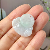 A-Grade Natural Lavender Green Jadeite Buddha Pendant No.170692