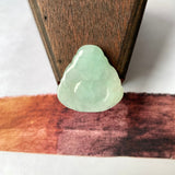 A-Grade Natural Light Green Jadeite Buddha Pendant No. 220473