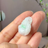 A-Grade Natural Lavender Green Jadeite Buddha Pendant No.170692